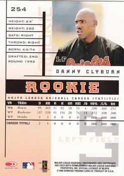 1998 Leaf Rookies & Stars #254 Danny Clyburn Back