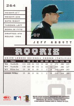 1998 Leaf Rookies & Stars #264 Jeff Abbott Back