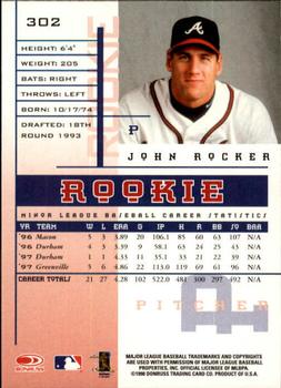 1998 Leaf Rookies & Stars #302 John Rocker Back