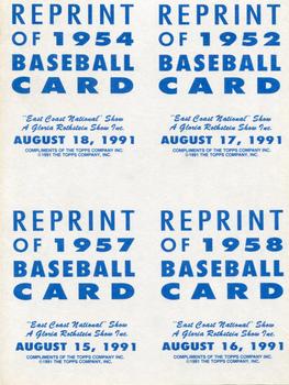 1991 Topps East Coast National Reprints #NNO 1991 Topps East Coast National Reprints Panel Back