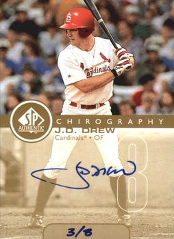 1999 SP Authentic - Chirography Gold #JD J.D. Drew Front