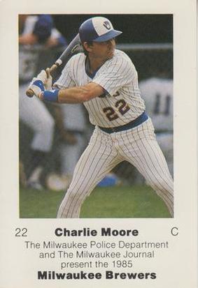 1985 Milwaukee Brewers Police #NNO Charlie Moore Front
