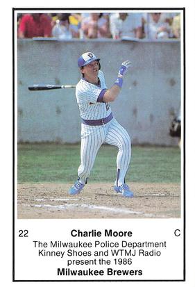 1986 Milwaukee Brewers Police #NNO Charlie Moore Front