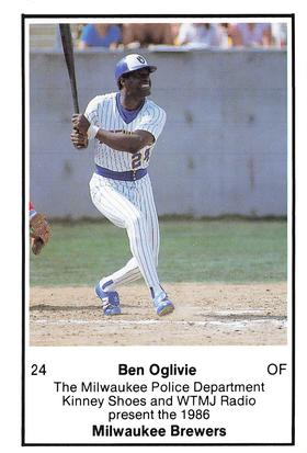 1986 Milwaukee Brewers Police #NNO Ben Oglivie Front