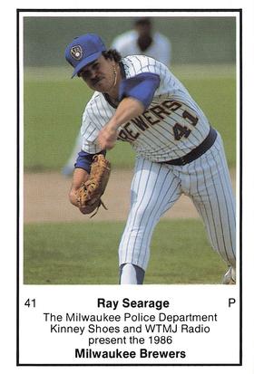 1986 Milwaukee Brewers Police #NNO Ray Searage Front