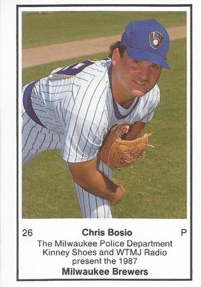 1987 Milwaukee Brewers Police #NNO Chris Bosio Front