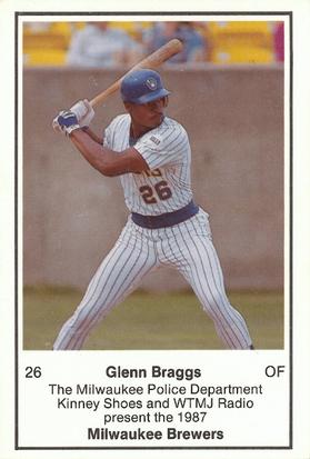 1987 Milwaukee Brewers Police #NNO Glenn Braggs Front