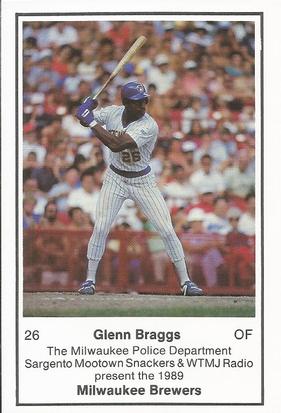 1989 Milwaukee Brewers Police #NNO Glenn Braggs Front