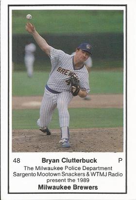 1989 Milwaukee Brewers Police #NNO Bryan Clutterbuck Front
