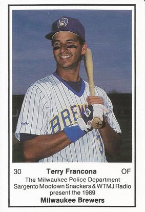 1989 Milwaukee Brewers Police #NNO Terry Francona Front