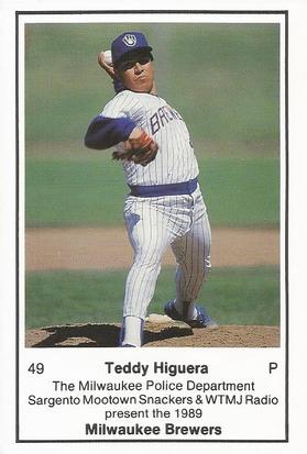 1989 Milwaukee Brewers Police #NNO Teddy Higuera Front
