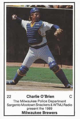 1989 Milwaukee Brewers Police #NNO Charlie O'Brien Front