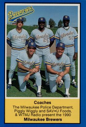 1990 Milwaukee Brewers Police #NNO Milwaukee Brewers Coaches Front