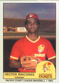 1985 Cramer Albuquerque Dukes #157 Hector Rincones Front
