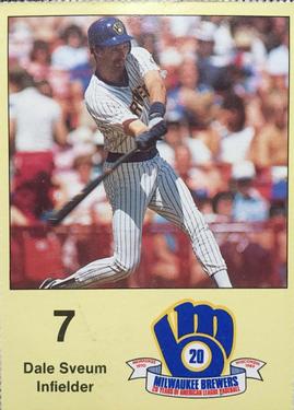 1989 Milwaukee Brewers Yearbook #NNO Dale Sveum Front