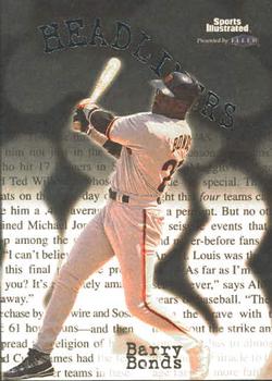1999 Sports Illustrated - Headliners #14HL Barry Bonds  Front