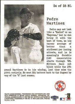 1999 Sports Illustrated - Headliners #24HL Pedro Martinez  Back