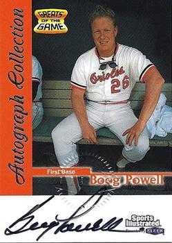 1999 Sports Illustrated Greats of the Game - Autographs #NNO Boog Powell Front