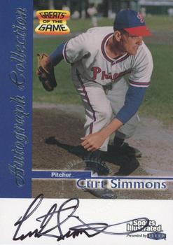 1999 Sports Illustrated Greats of the Game - Autographs #NNO Curt Simmons Front