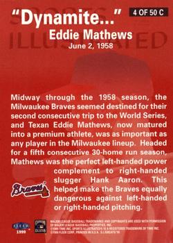 1999 Sports Illustrated Greats of the Game - Cover Collection #4C Eddie Mathews Back