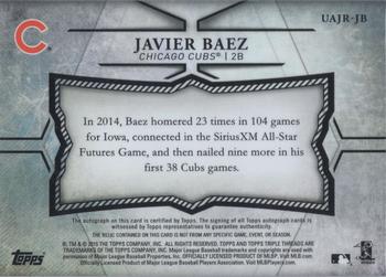 2015 Topps Triple Threads - Unity Autograph Jumbo Relics #UAJR-JB Javier Baez Back