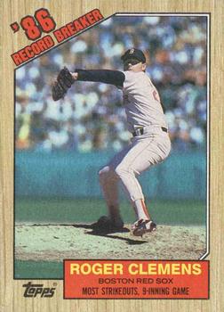 1987 Topps #1 Roger Clemens Front