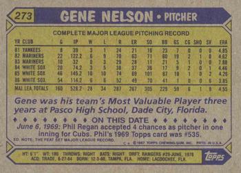 1987 Topps #273 Gene Nelson Back
