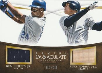 2015 Panini Immaculate Collection - Immaculate Dual Players #8 Alex Rodriguez / Ken Griffey Jr. Front