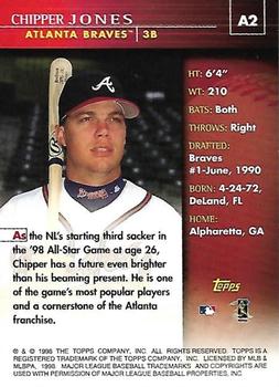 1999 Topps - Autographs #A2 Chipper Jones  Back