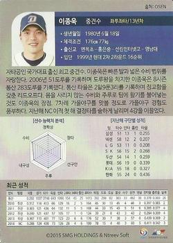 2015 SMG Ntreev Super Star Season 2 #SBC1502-059-AS Jong-Wook Lee Back