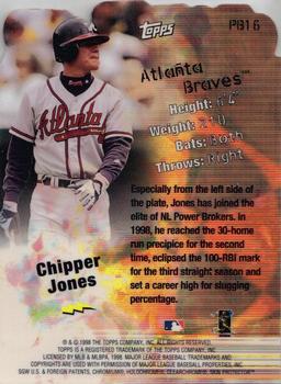 1999 Topps - Power Brokers #PB16 Chipper Jones Back