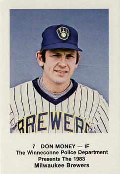 1983 Milwaukee Brewers Police - Winneconne Police Department #NNO Don Money Front
