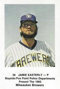 1983 Milwaukee Brewers Police - Bayside / Fox Point Police Departments #NNO Jamie Easterly Front