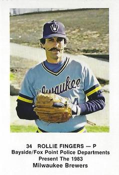 1983 Milwaukee Brewers Police - Bayside / Fox Point Police Departments #NNO Rollie Fingers Front