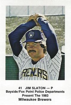 1983 Milwaukee Brewers Police - Bayside / Fox Point Police Departments #NNO Jim Slaton Front