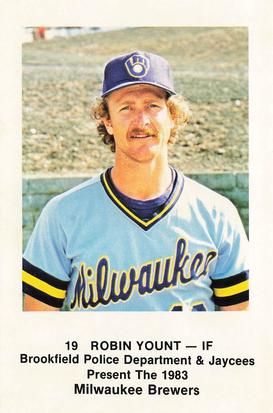 1983 Milwaukee Brewers Police - Brookfield Police Department and Jaycees #NNO Robin Yount Front