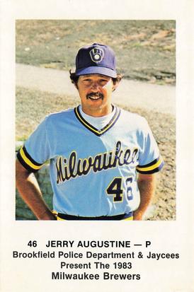 1983 Milwaukee Brewers Police - Brookfield Police Department and Jaycees #NNO Jerry Augustine Front