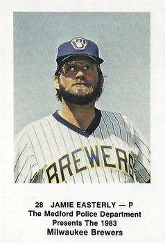 1983 Milwaukee Brewers Police - Medford Police Department #NNO Jamie Easterly Front