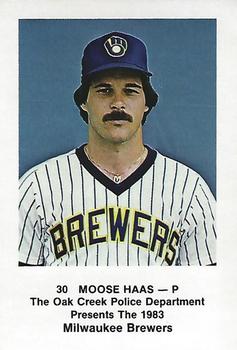 1983 Milwaukee Brewers Police - Oak Creek Police Department #NNO Moose Haas Front