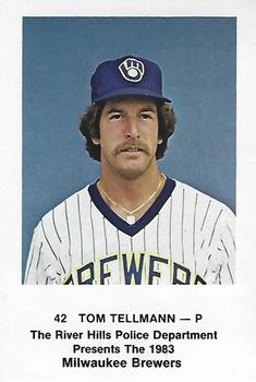 1983 Milwaukee Brewers Police - River Hills Police Department #NNO Tom Tellmann Front