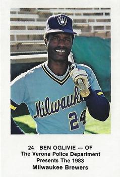 1983 Milwaukee Brewers Police - Verona Police Department #NNO Ben Oglivie Front