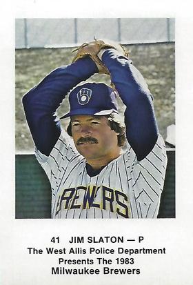 1983 Milwaukee Brewers Police - West Allis Police Department #NNO Jim Slaton Front