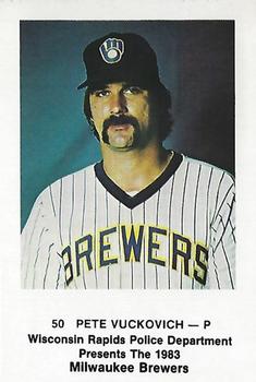 1983 Milwaukee Brewers Police - Wisconsin Rapids Police Department #NNO Pete Vuckovich Front