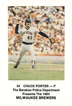 1984 Milwaukee Brewers Police - Baraboo Police Department #NNO Chuck Porter Front