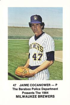 1984 Milwaukee Brewers Police - Baraboo Police Department #NNO Jaime Cocanower Front
