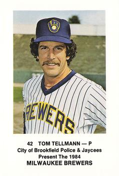 1984 Milwaukee Brewers Police - City of Brookfield Police & Jaycees #NNO Tom Tellmann Front