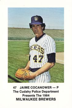 1984 Milwaukee Brewers Police - Cudahy Police Department #NNO Jaime Cocanower Front