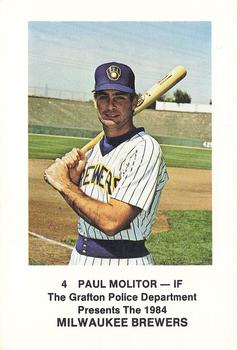 1984 Milwaukee Brewers Police - Grafton Police Department #NNO Paul Molitor Front