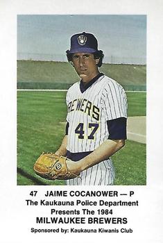 1984 Milwaukee Brewers Police - Kaukauna Police Department #NNO Jaime Cocanower Front