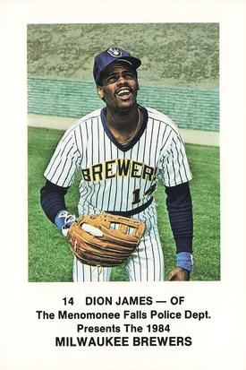1984 Milwaukee Brewers Police - Menomonee Falls Police Dept. #NNO Dion James Front